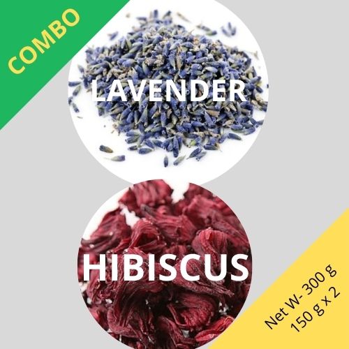Lavender Buds & Hibiscus - Lavandula & Hibiscus sabdariffa - Dried Flower Combo | TheWholesalerCo |
