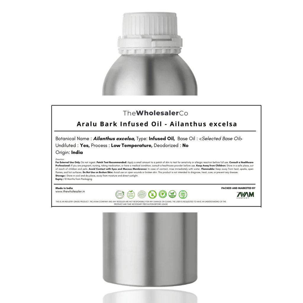 Aralu Bark Infused Oil - Ailanthus excelsa Bulk Supplier@TheWholesaleCo Prices