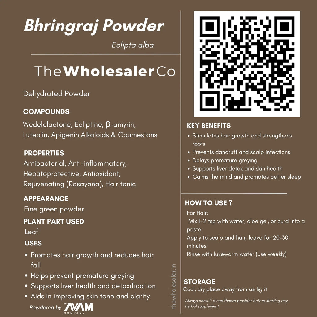 Bhringraj Powder - Eclipta alba - False daisy Bulk Supplier@TheWholesaleCo Prices
