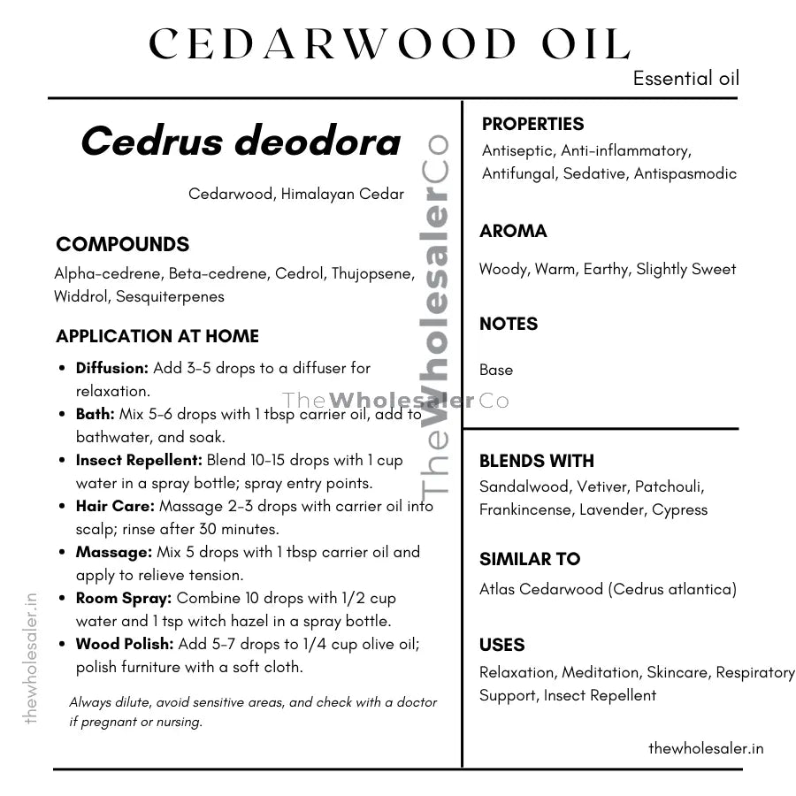 Cedrus deodora essential oil with  common name, active compounds, properties,aroma, notes,blends with, similar to and uses of himalayan cedar essential oil 