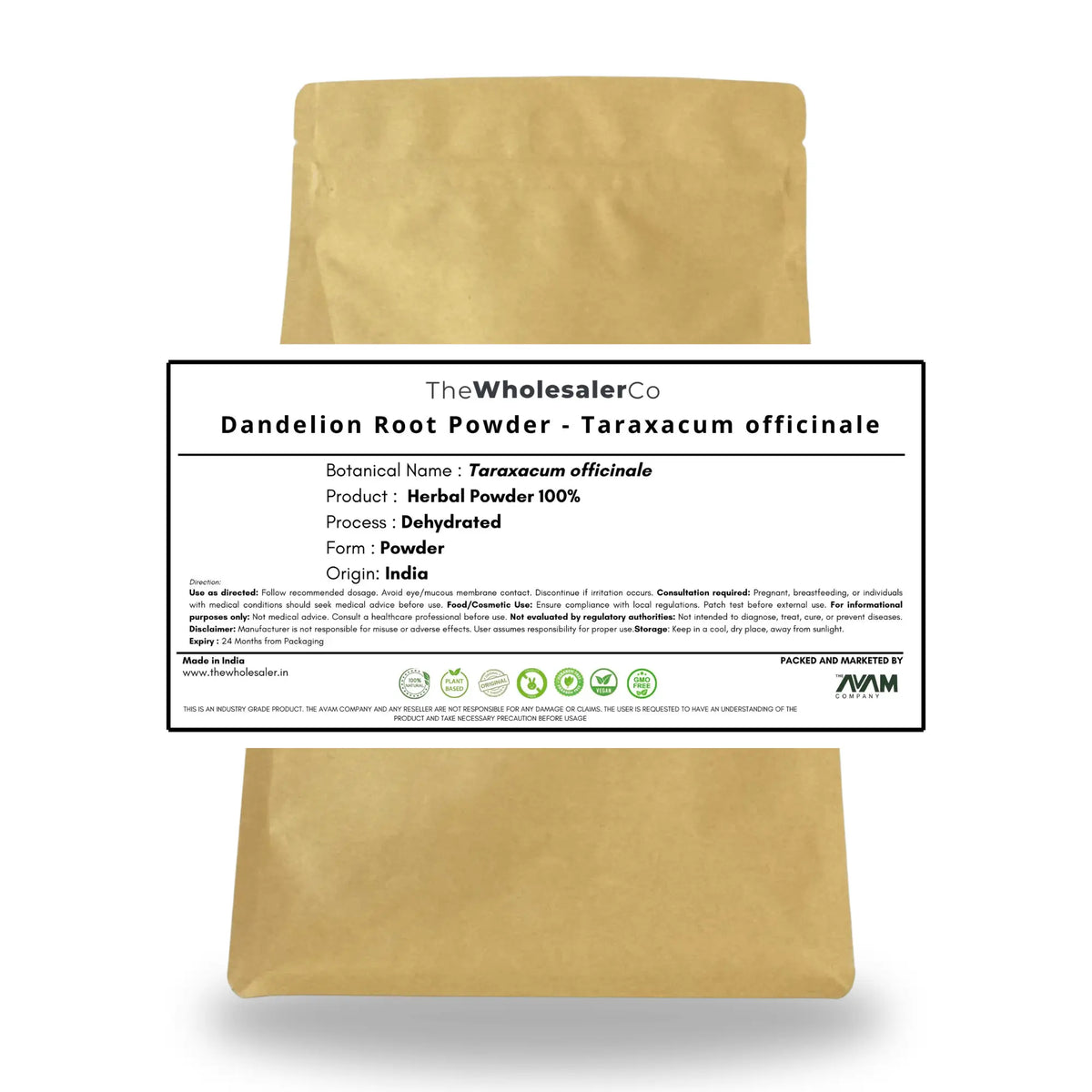 Pure Dandelion Root Powder (Taraxacum Officinale) - 1 Oz. For Tea & Herbal Blends