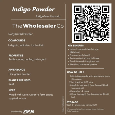 Indigo Powder - Neel - Nilika - Indigofera tinctoria Bulk Supplier@TheWholesaleCo Prices