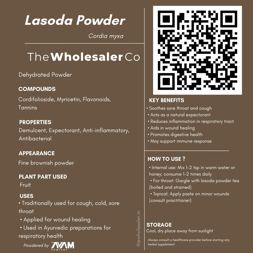 Lasoda Powder - Cordia myxa Bulk Supplier@TheWholesaleCo Prices