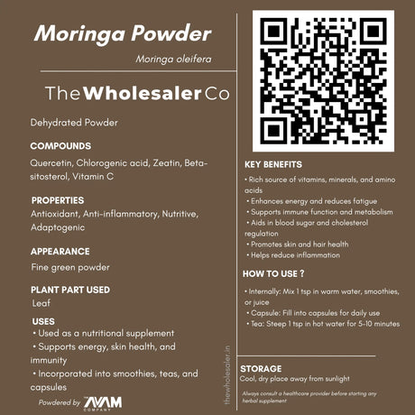 Moringa Powder - Drumstick - Moringa Oleifera Bulk Supplier@TheWholesaleCo Prices
