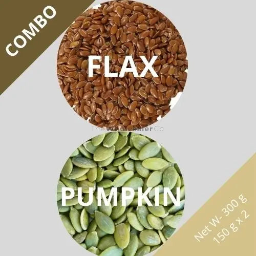 Flax & Pumpkin seeds - Linum usitatissimum & Cucurbita - Dried Seed Combo | TheWholesalerCo |