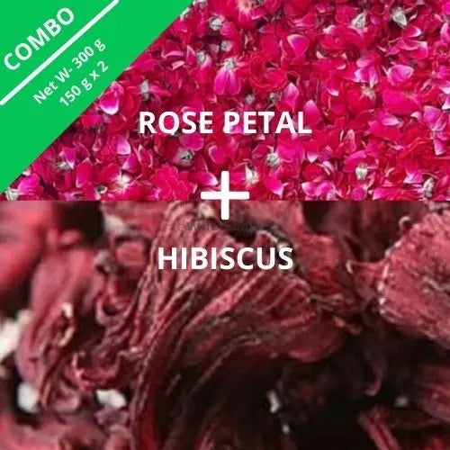 Hibiscus & Red rose - Hibiscus sabdariffa & Rosa - Combo 2 x Flowers | TheWholesalerCo Product vendor