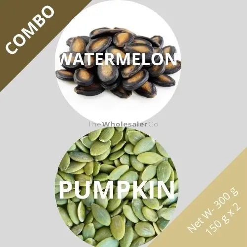 Watermelon & Pumpkin seeds - Citrullus lanatus & Cucurbita - Dried Seed Combo | TheWholesalerCo |