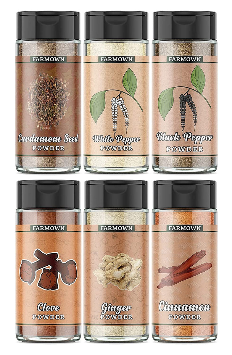 Pure Spice Powder - Masala Pack - Cinnamon,Cardamon,Nutmeg,Clove,Black ...