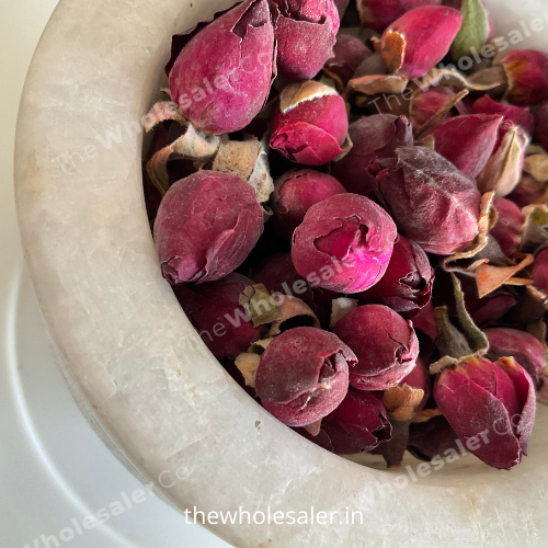 Dry Red Rose Buds (Grade A) - Gulab Bud - Rosa Gallica - TheWholesalerCo