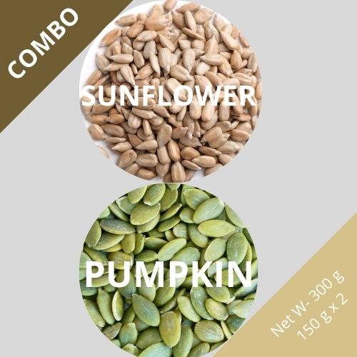 Sunflower & Pumpkin seeds - Helianthus annuus & Cucurbita - Dried Seed Combo | TheWholesalerCo |